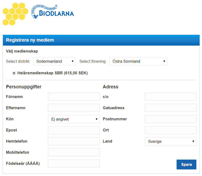 Medlemsansökan Medlemsansökan